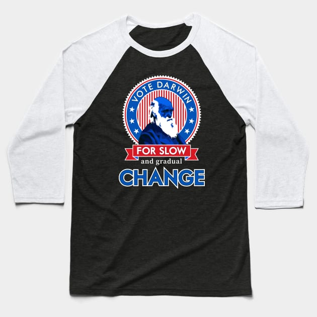 Vote Darwin Baseball T-Shirt by Woah_Jonny